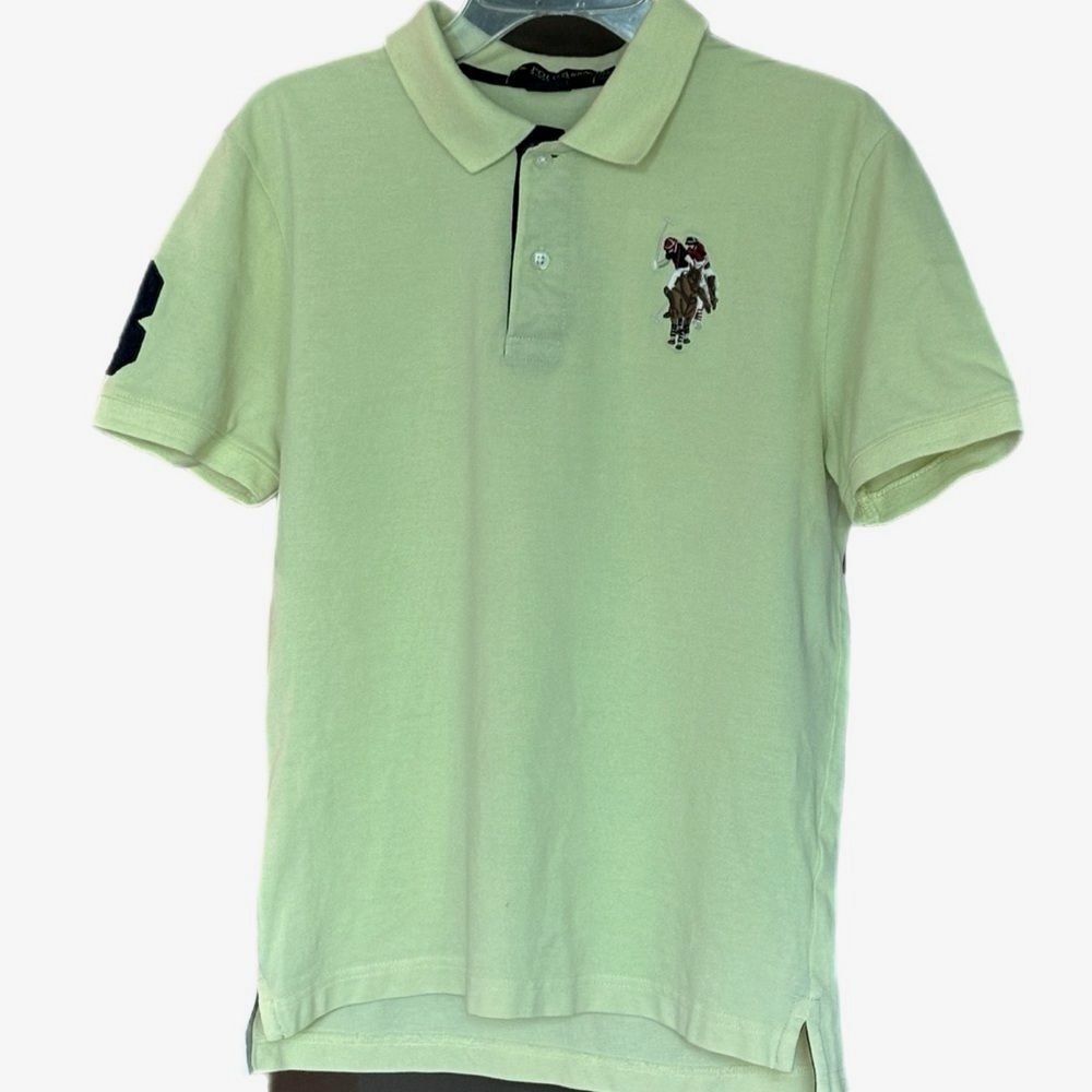 US Polo Assn Polo Shirt  Girls XL 14-16/Women XS Light Yellow Cotton